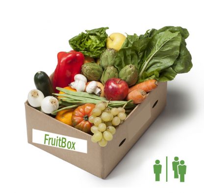 Caja fruta y verdura frescas pequeña